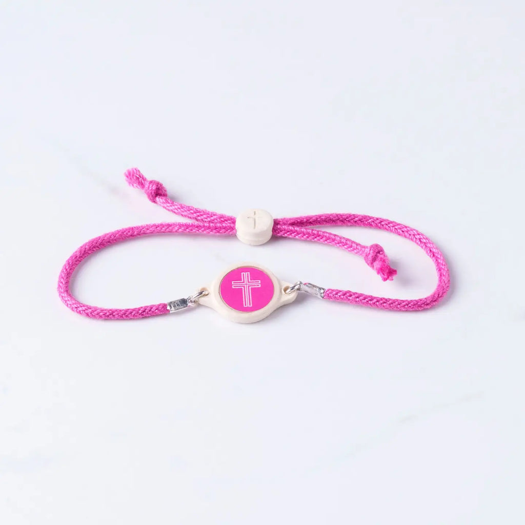 Tap To Pray Dragonfruit Cross Handmade Bracelet