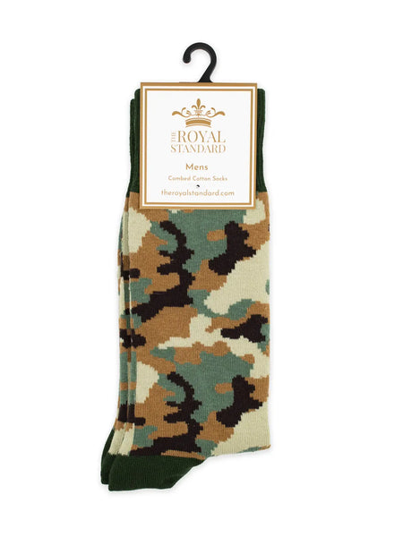Men's Camo Socks Taupe/Green/Tan