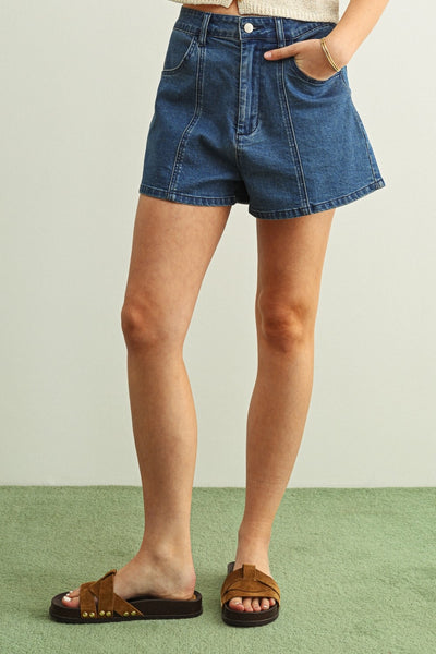 Stretch Denim Shorts