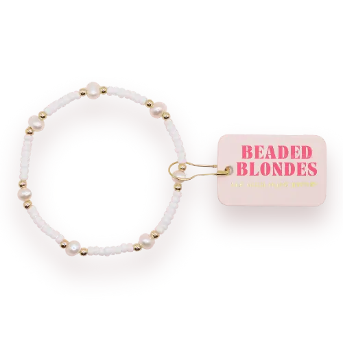 White Pearl Poppi Bracelet-6.75in.
