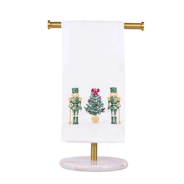 Watercolor Nutcracker Trio Hand Towel White/Multi