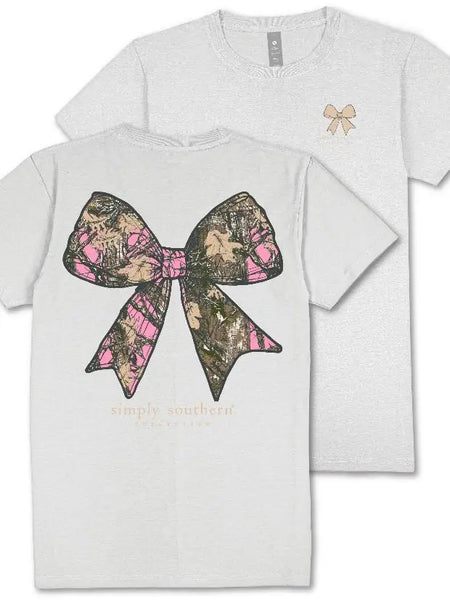 Simply Southern Kids Camo Bow Tee