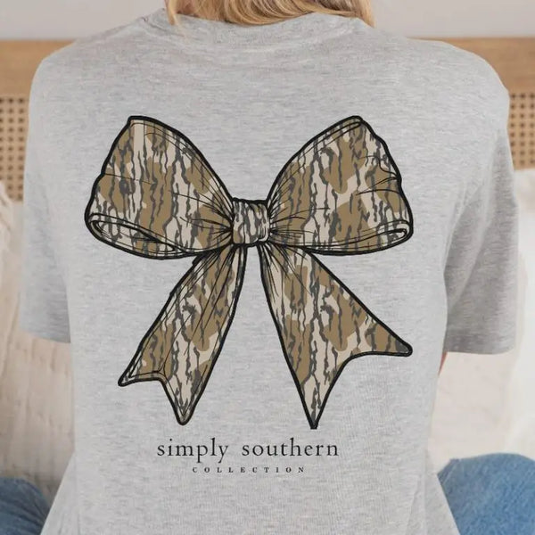 Camouflage Bow Short Sleeve Tee