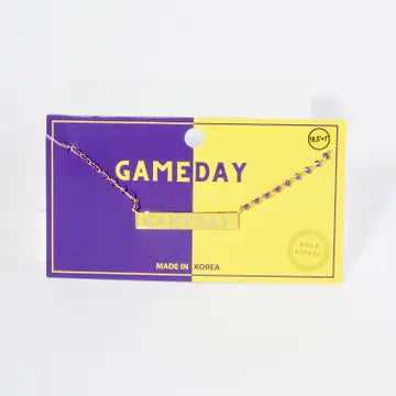 Enamel Gameday Dainty Necklace