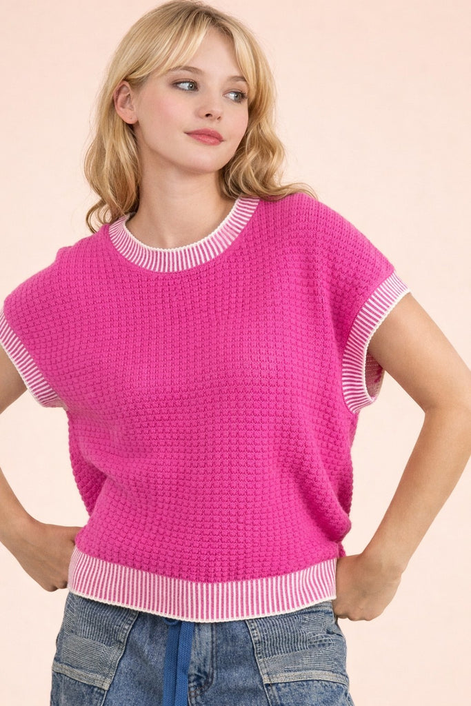 Sleeveless Summer Knit Sweater Top
