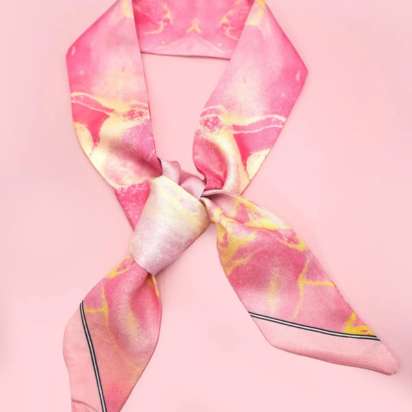 Soft Silky Skinny Twilly Scarf Necklace Wrap