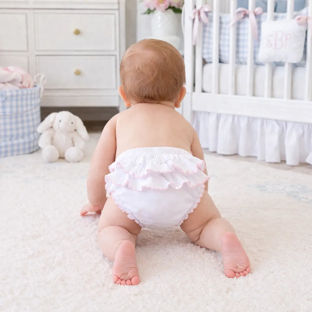 Diaper Cover w/ Pink Trim