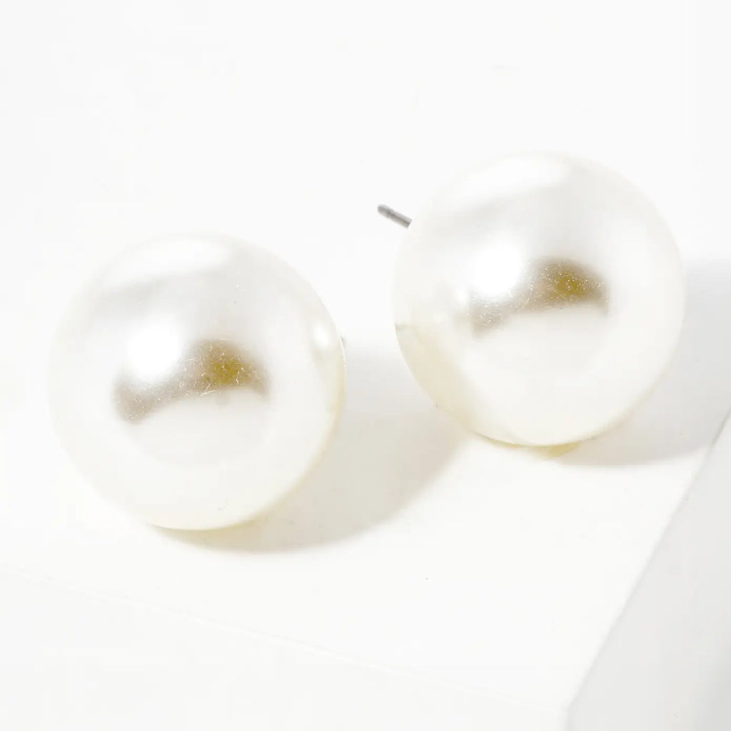 Pearl Ball Stud Earrings