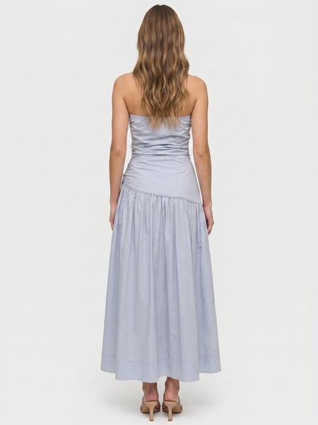 Strapless Flowy Midi Dress