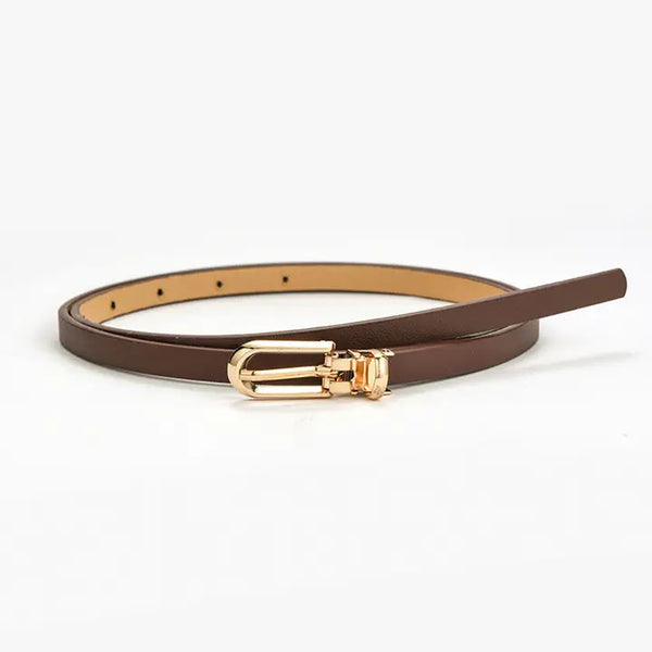 Gold Buckle Slender Belt