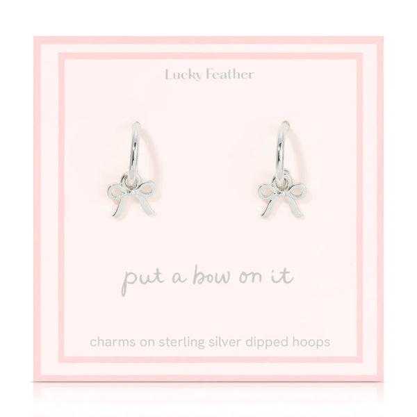 Bow Charm Hoops