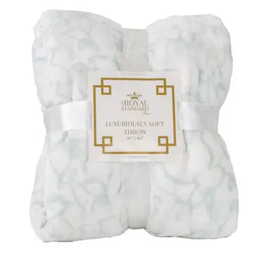 Delilah Bunny Throw White/Light Blue 50x60