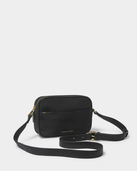 Katie Loxton Black Nylon-Luxe Crossbody Bag