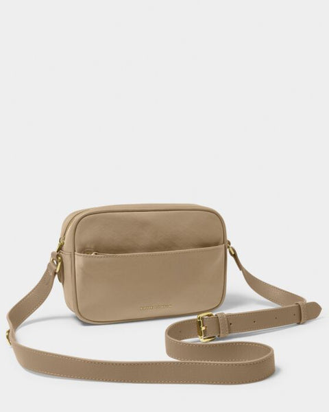 Katie Loxton Taupe Nylon-Luxe Crossbody Bag