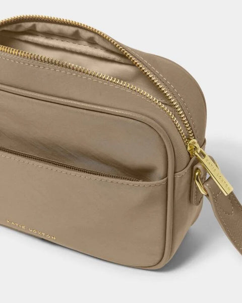 Katie Loxton Taupe Nylon-Luxe Crossbody Bag