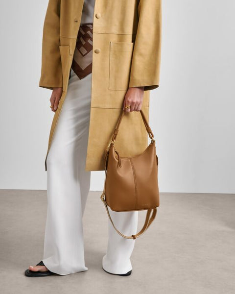 Hallie Caramel Satchel Bag