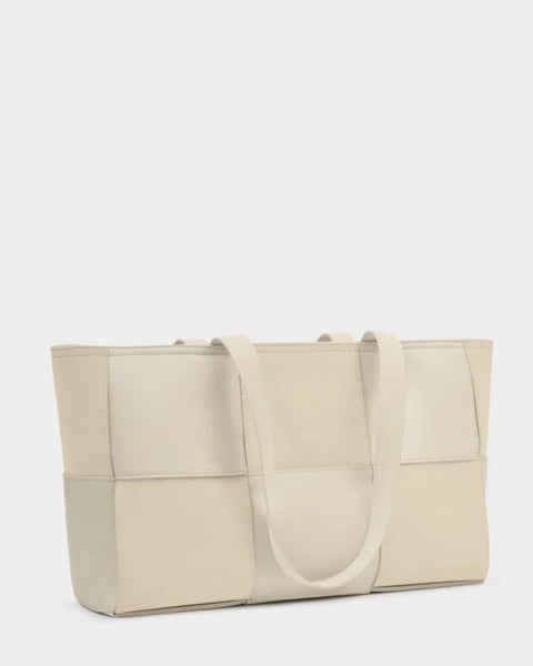 Katie Loxton Taya Off White Hand Woven Suede Tote Bag