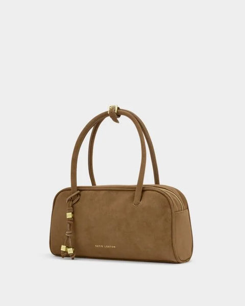 Katie Loxton Hadley Caramel Suede Shoulder Tote Bag