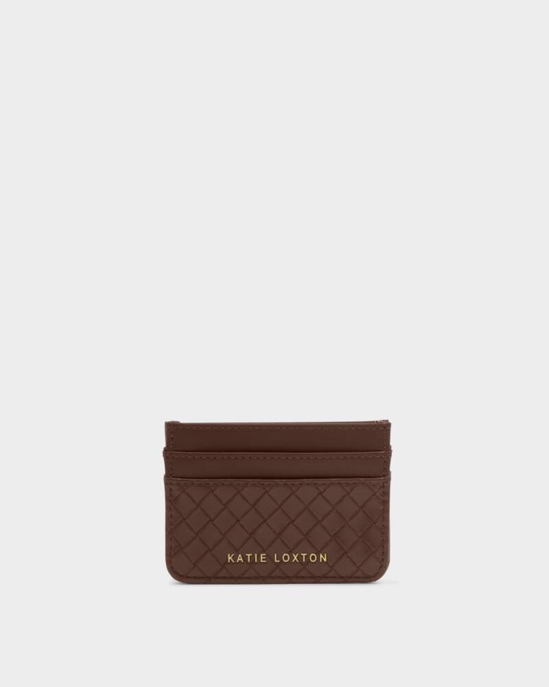 Katie Loxton Nova Chocolate Woven Texture Card Holder