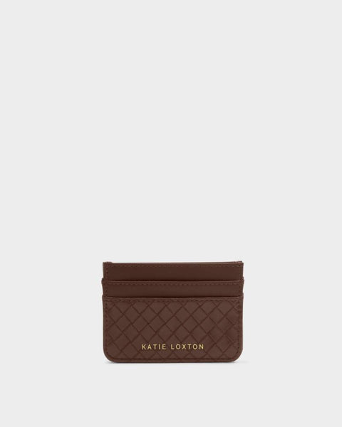 Katie Loxton Nova Chocolate Woven Texture Card Holder