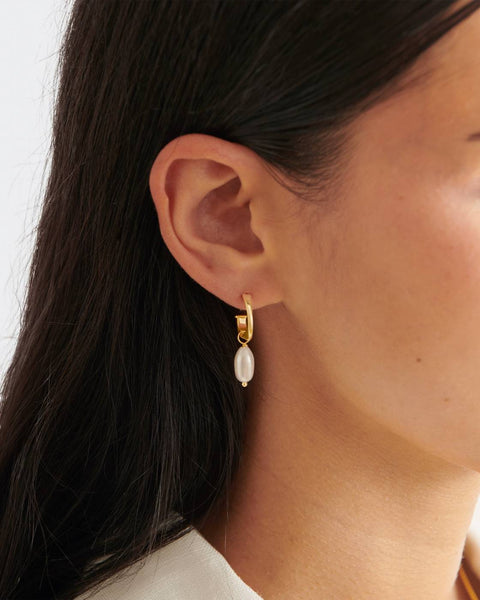Katie Loxton Pearl Lustre Hoop Earrings