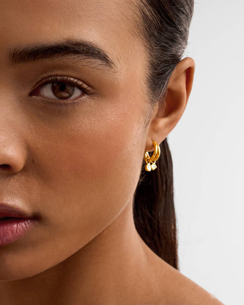 Katie Loxton Champagne Hour Gold Small Drop Earrings