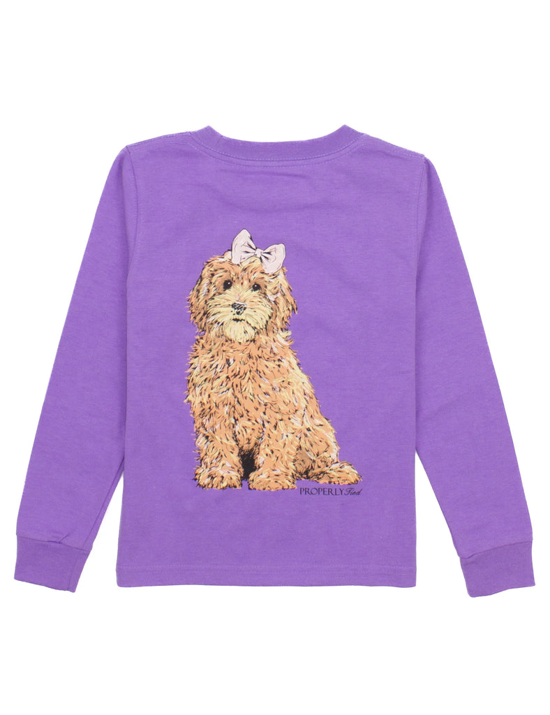 Properly Tied Girls Goldendoodle LS Tee