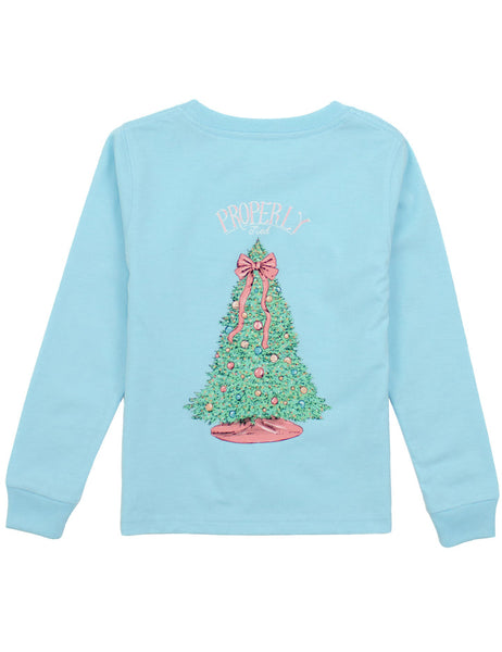 Properly Tied Girls Merry And Bright LS Tee