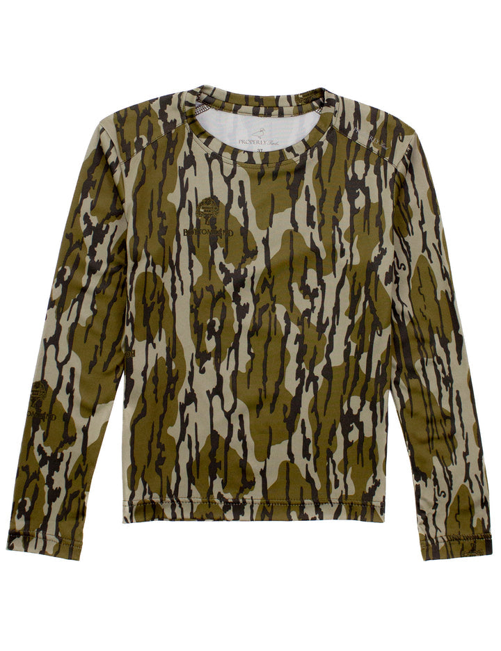 Properly Tied Boys Mossy Oak Ravine LS Tee