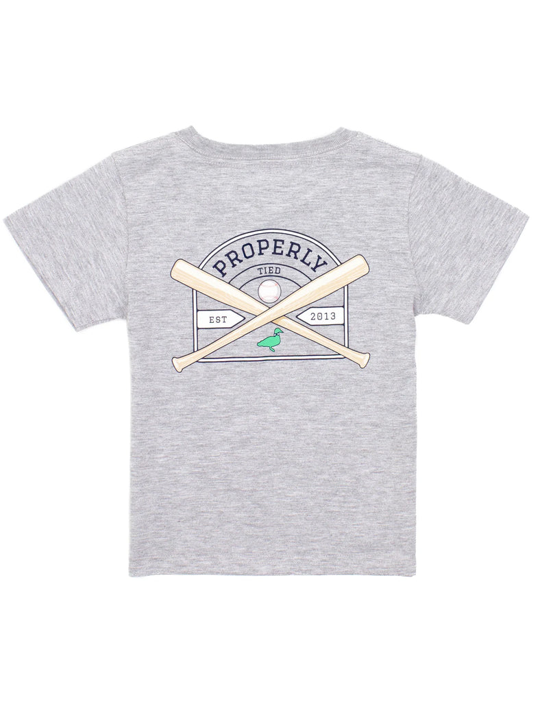 Properly Tied Boys Baseball Shield SS Tee