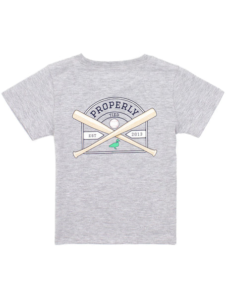 Properly Tied Boys Baseball Shield SS Tee