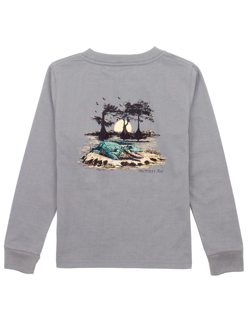 Properly Tied Boys Bayou Gator LS Top