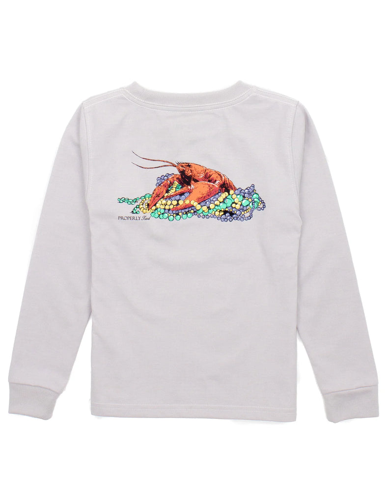 Properly Tied Boys Mardi Crawfish LS Tee