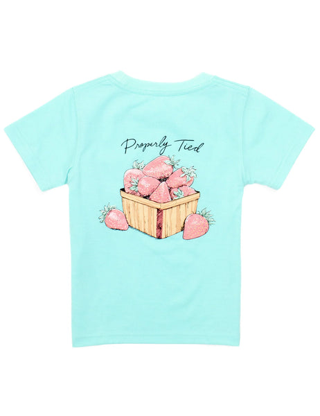 Properly Tied Girls Strawberry Basket SS Tee