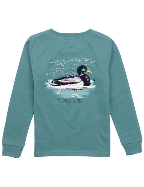 Properly Tied Baby Swimming Mallard LS Tee