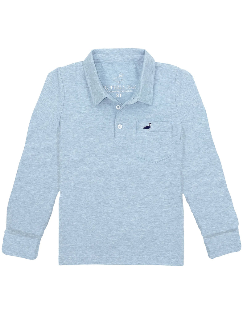 Properly Tied Boys Harrison LS Pocket Polo