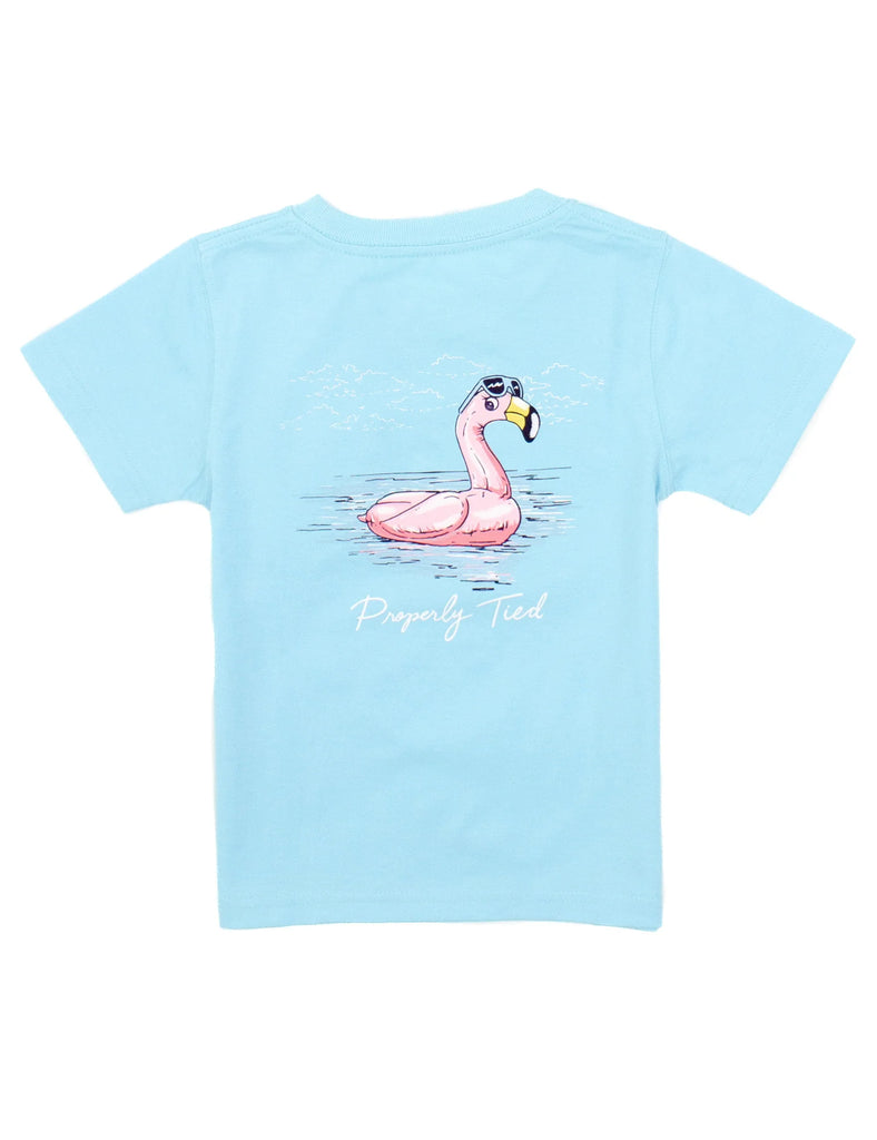 Properly Tied Girls Flamingo Float SS Tee