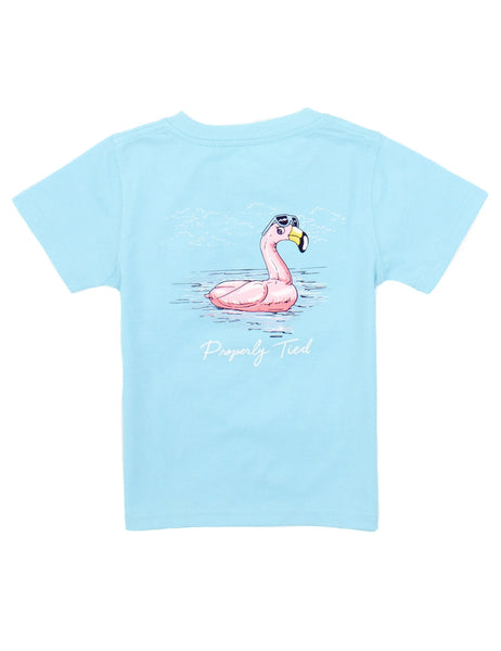 Properly Tied Girls Flamingo Float SS Tee
