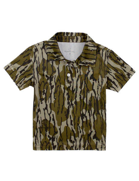 Properly Tied Boys Mossy Oak Inlet Polo