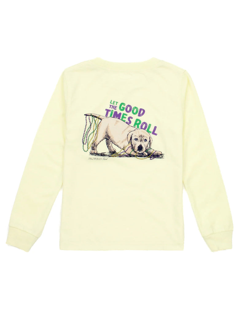 Properly Tied Boys Pawdi Gras LS Tee