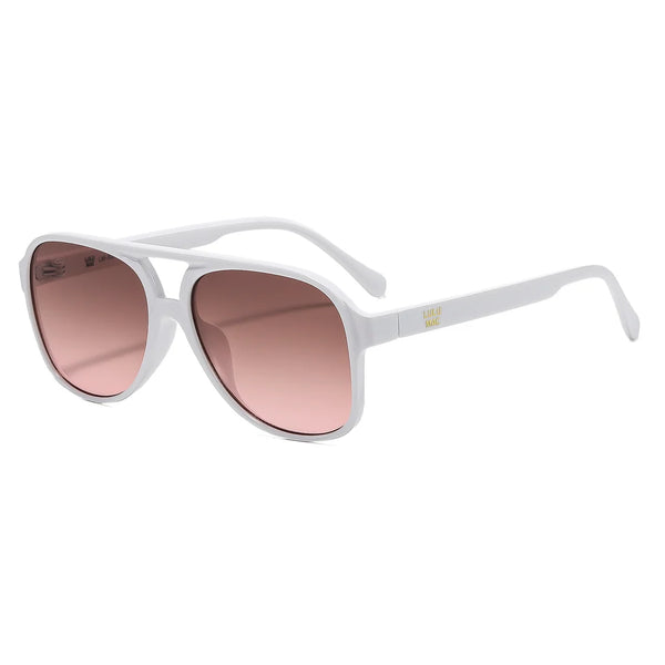 Lulu Mac White Paige Sunglasses